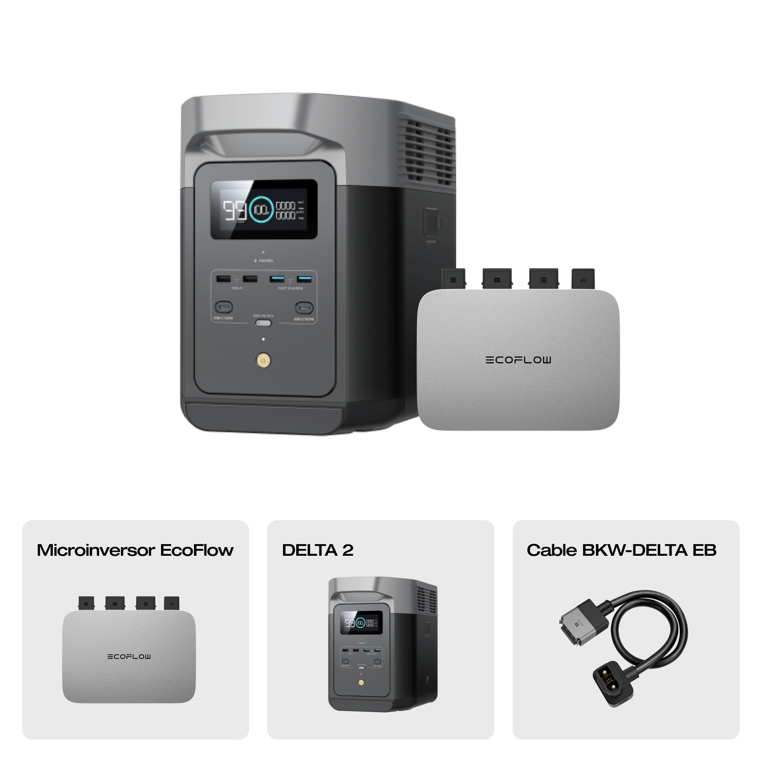 Estación de Energía Portátil EcoFlow DELTA 2  EcoFlow DELTA 2 + PowerStream 800 W (Precio para miembros')  