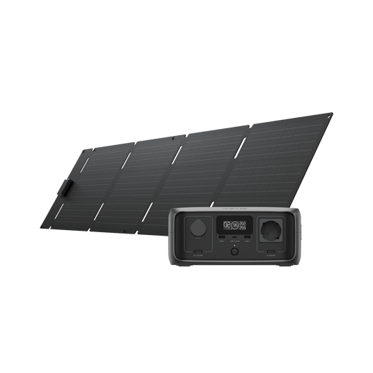 Generador solar EcoFlow RIVER 3 (FV 45 W) Bundles EcoFlow Europe RIVER 3 + Panel solar de 45 W (Tipo C)